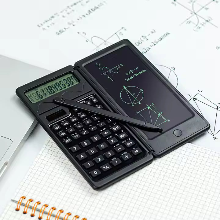 2 en 1 : Calculatrice + Tablette LCD pour écrire sans papier sn